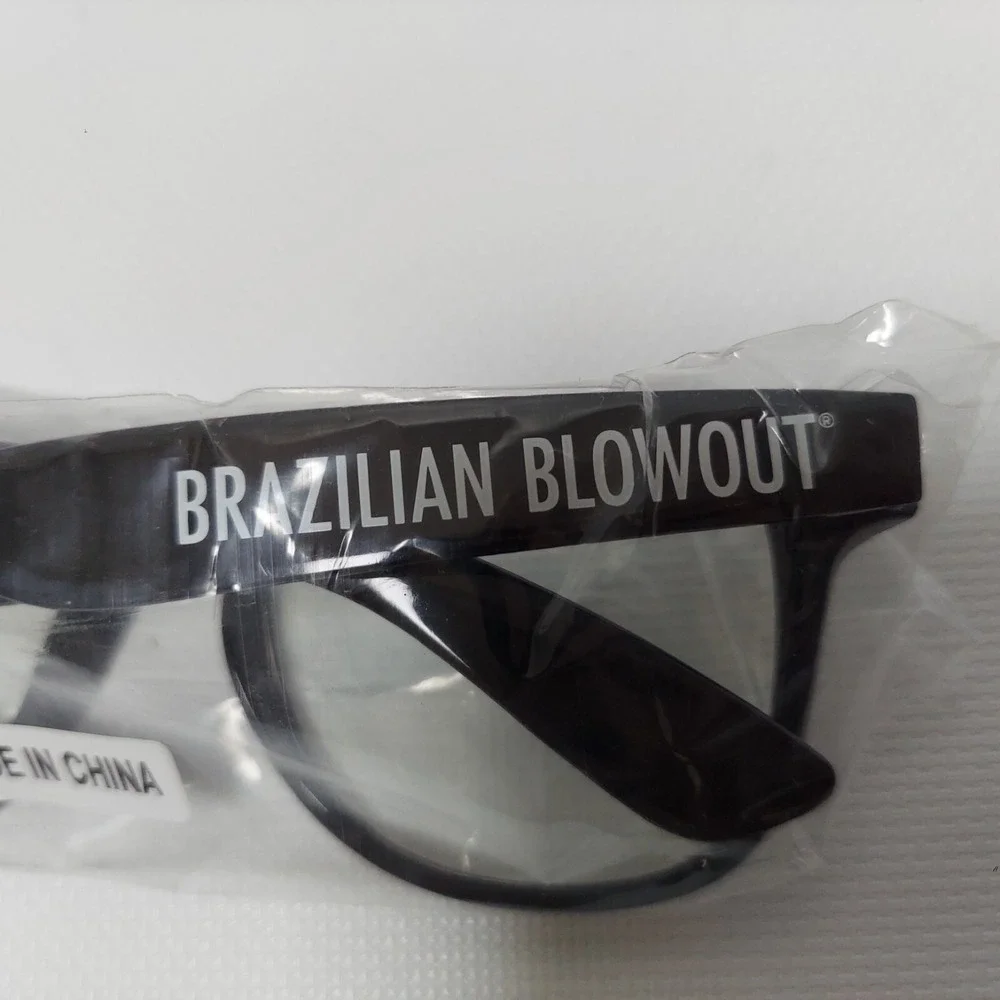 Brazilian Blowout Women Eyeglasses Protection OS Black Clear Lens Wayfarer Style